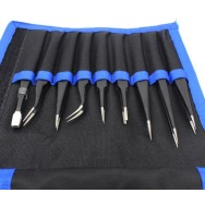 Set de 9 tweezers con estuche