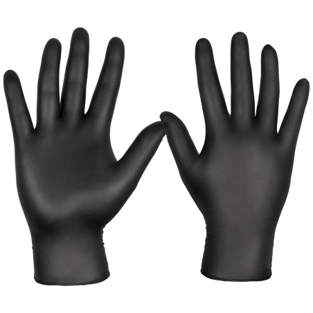 Guantes de nitrilo negros desechables (grandes)