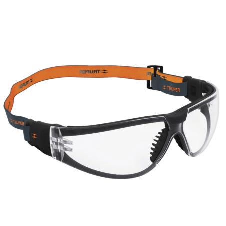 Lentes de seguridad, transparente con banda elástica, Active
