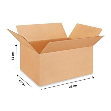 Caja de cartón 26x16x12