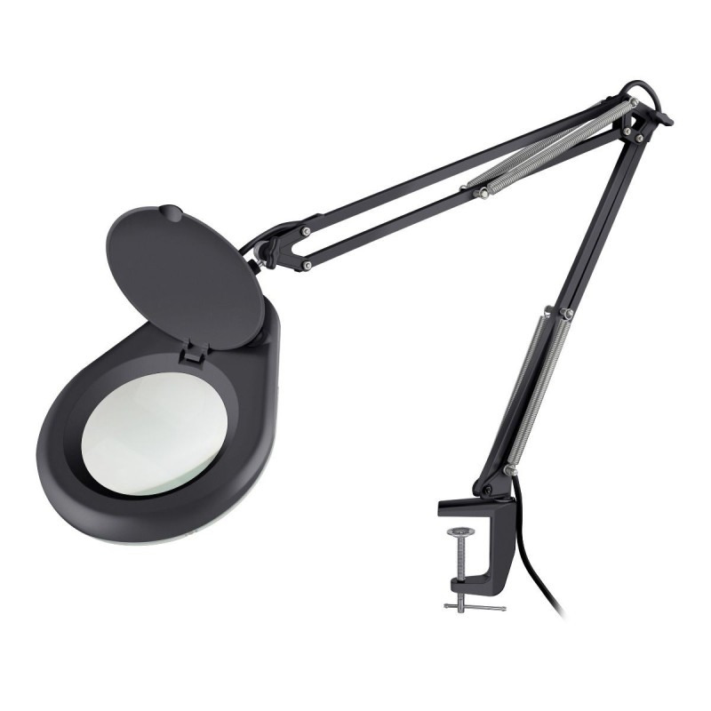 Lámpara LED con lupa de 5X y brazo articulado