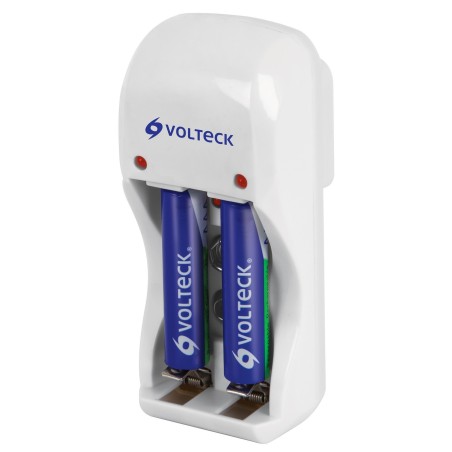 Cargador de pilas, AA, AAA y 9V, incluye 2 pilas AA (1300mAh)
