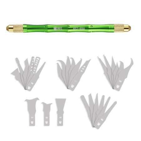 Bisturí doble con 27 hojas para SMT y BGA BST-69A