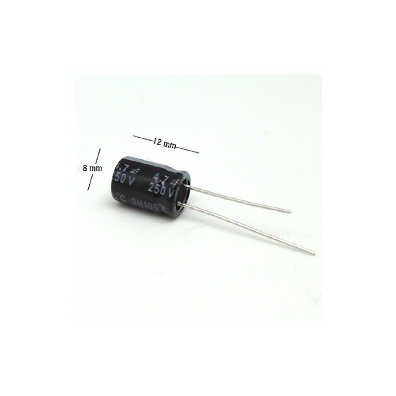 Capacitor electrolítico 4.7µF 250V