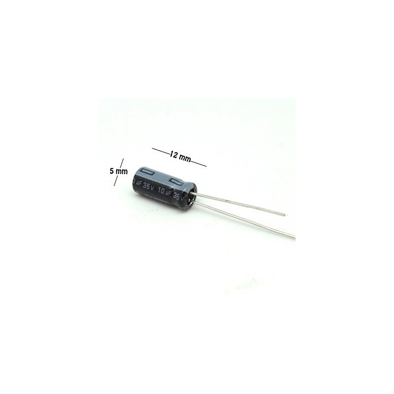 Capacitor electrolítico 10µF 35V