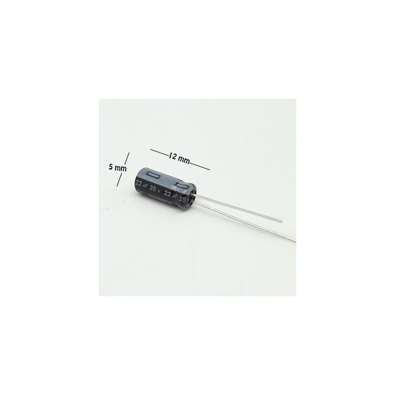 Capacitor electrolítico 22µF 35V