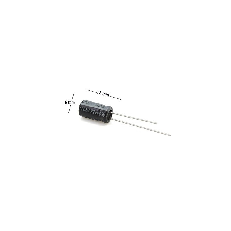 Capacitor electrolítico 22µF 63V