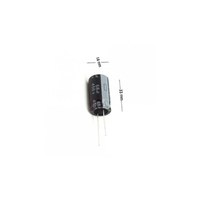 Capacitor electrolítico 68µF 450V