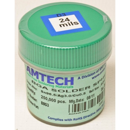 Esferas De Soldadura de 0.76mm (30 mils") Leadfree AMTECH (250k)