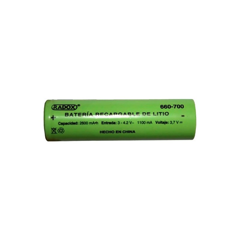 Batería recargable 18650  3.7V  2600mAh