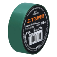 Cinta aislante verde 19mm X 9m