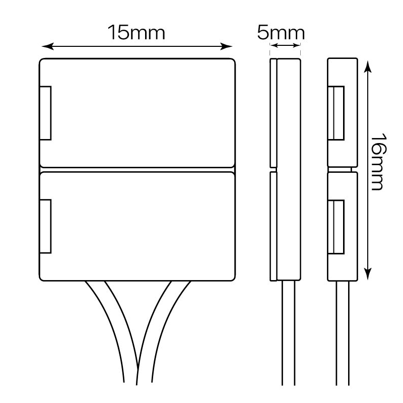 Conector para tira LED 8MD5050 (10mm)