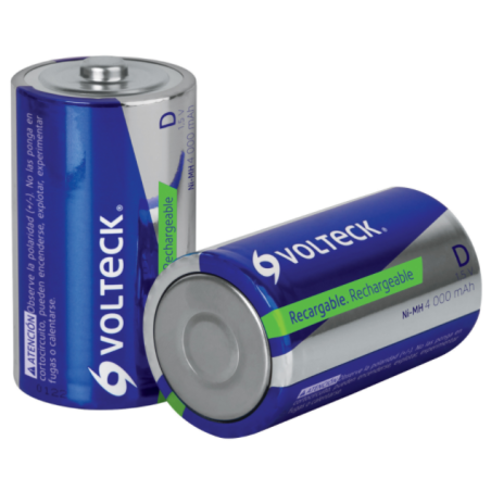Pila recargable D  4000mAh  (2 pzs)