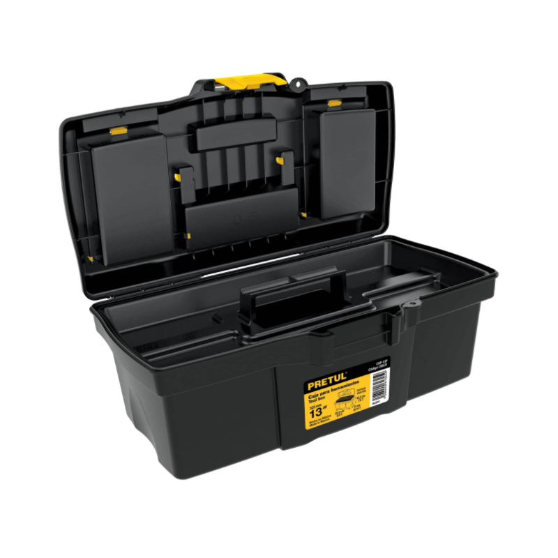 Caja plástica con compartimentos de 16"