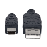 CABLE USB 2.0 A MACHO / MINI 5 PINES NEGRO 1.8 MTS