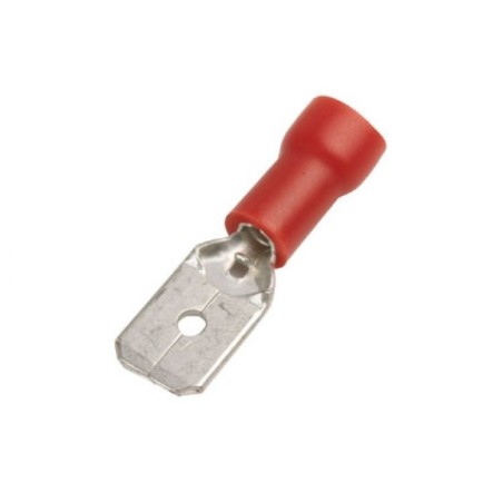Terminal Faston Macho forro rojo calibre 16-22
