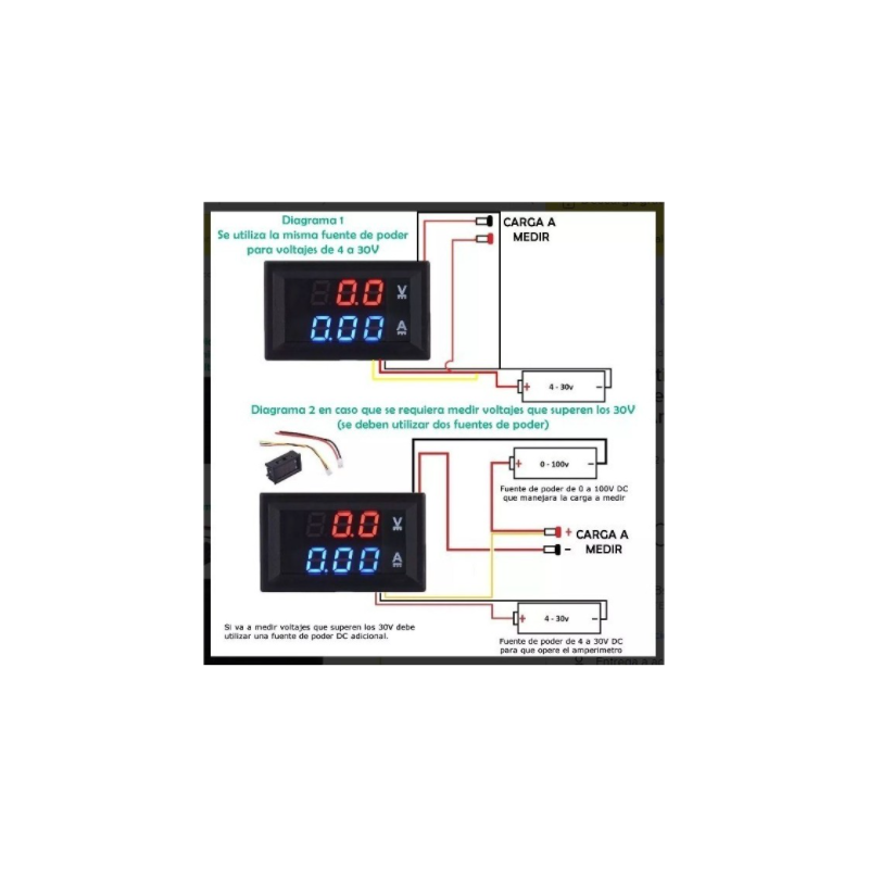 Voltímetro C/A Amperímetro C/Display