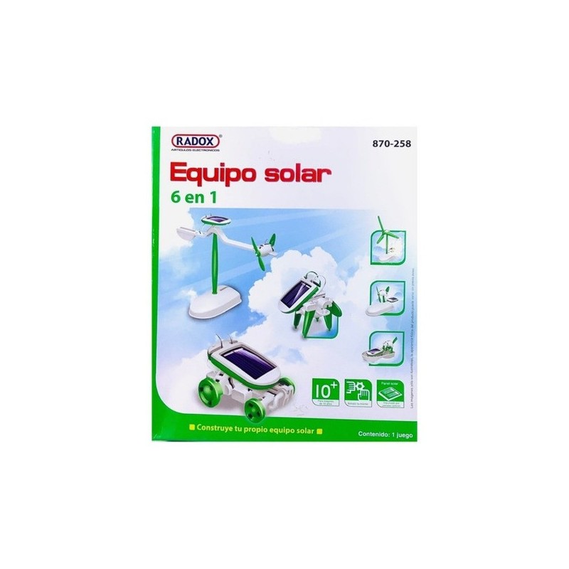 Juguete solar armable 6 en 1