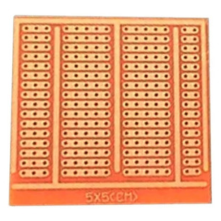 Placa Fenólica perforada 1mm de 5X5cm