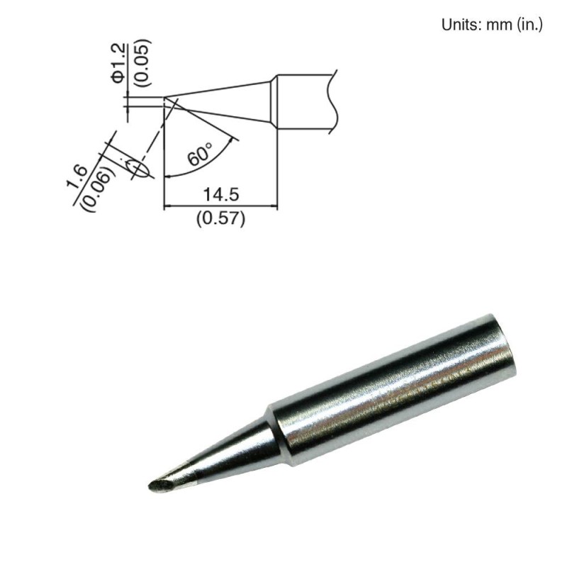 Punta biselada 1.2mm Hakko T18-S7