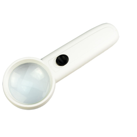 Lupa con mango de plástico y luz LED