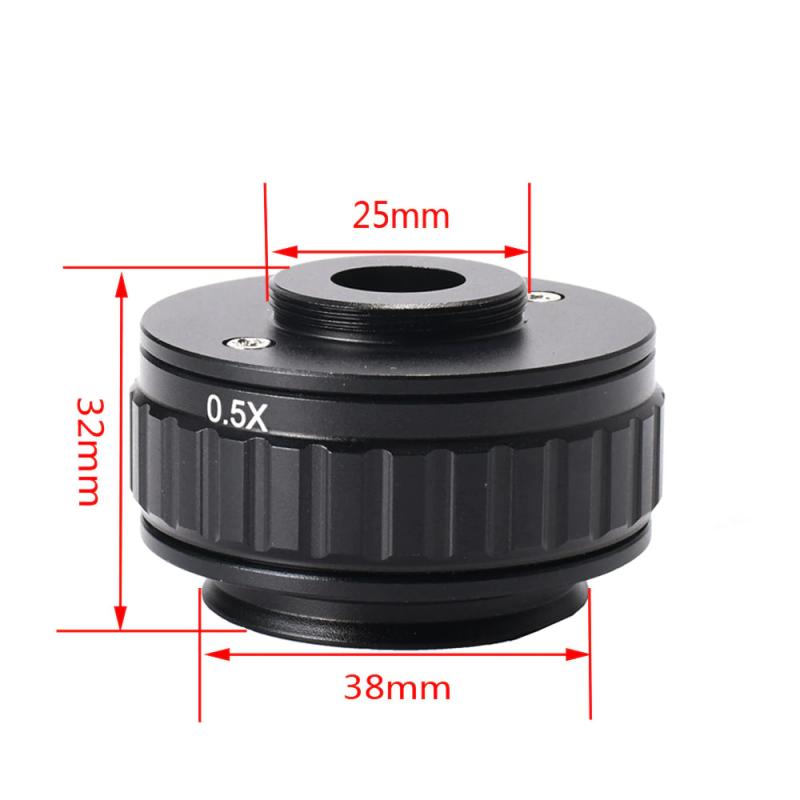 Adaptador CTV a 0.5x de 38mm para camara en microscopio Trinocular