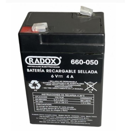 Batería recargable sellada 6V 4A
