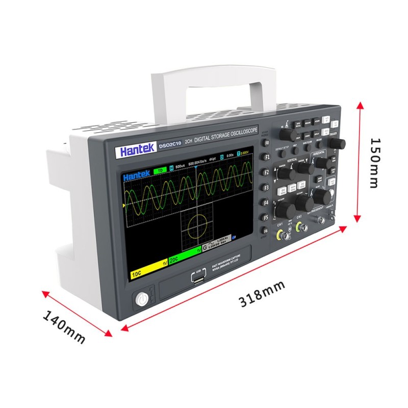 Osciloscopio Hantek DSO2C10 100MHz