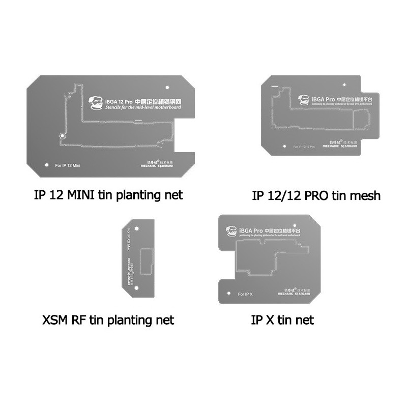Fixture para Reballing iBGA 12 Pro (10 en 1)