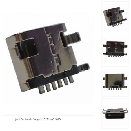 Jack USB tipo C (centro de carga SMD)