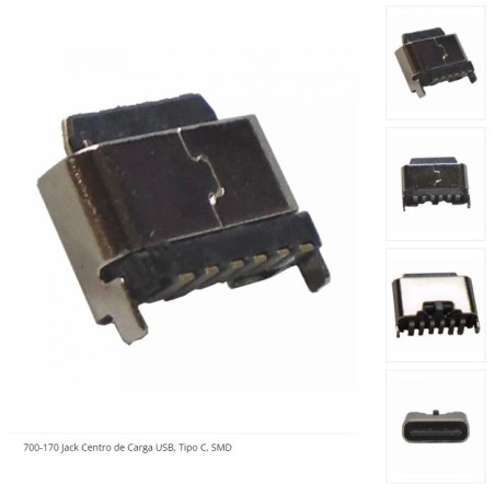 Jack USB tipo C (centro de carga SMD)