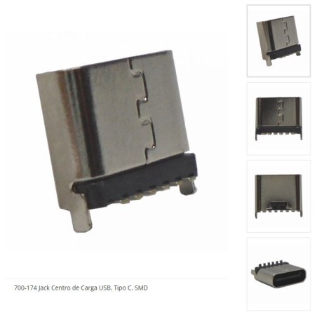 Jack USB tipo C (centro de carga SMD)