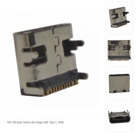 Jack USB tipo C (centro de carga SMD)