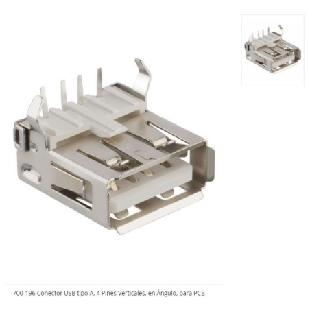 Jack USB 4 hilos para montaje
