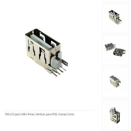 Jack USB 4 pines lateral 2 patas