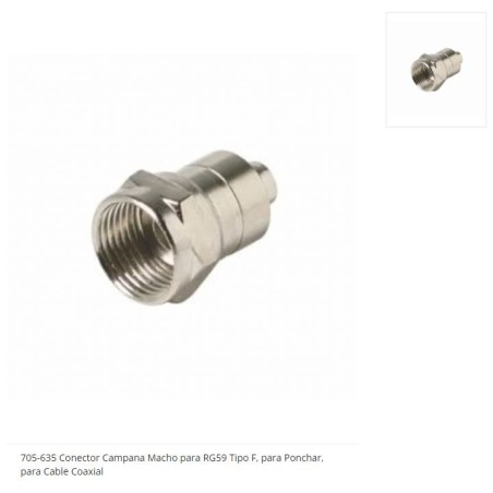 Conector macho para RG-6 reforzado