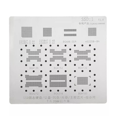 Esténcil para memorias y SSD