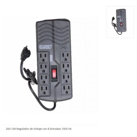 Regulador de voltaje con supresor de picos 120V 800W
