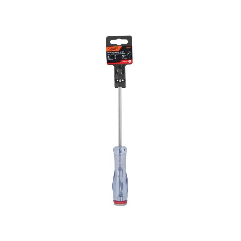 Desarmador plano de golpe 1/4" x 6"