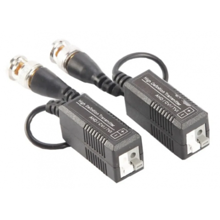 Transceptor balun pasivo con conector BNC con cable