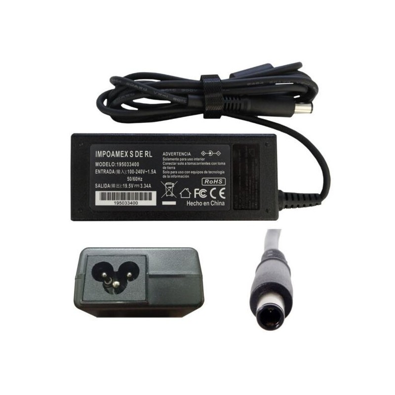 Cargador para Laptop DELL 19.5V 3.34A