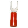 Terminal tipo U 1/4", calibre 16 - 22, con aislante rojo