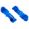 Conector de cable para empalme rápido con conector fastón, azul