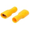 Terminal hembra tipo fastón D1-L 1/4", calibre 10 - 12, con aislante completo amarillo