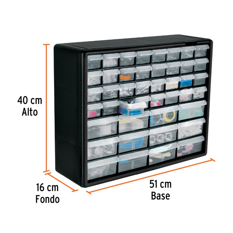 Organizador con 44 gavetas