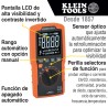 Multímetro digital delgado, de rango automático con TRMS, 600 V, temperatura Klein Tools