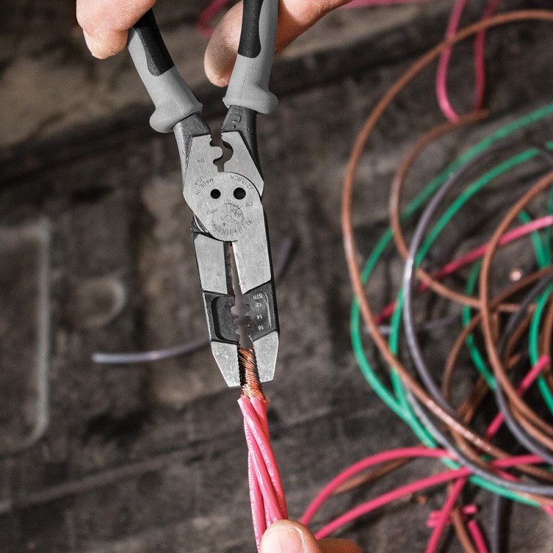 Pinzas híbridas con ponchadora Klein Tools