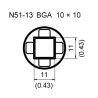 Boquilla para aire caliente 10 x 10 mm Hakko N51-13