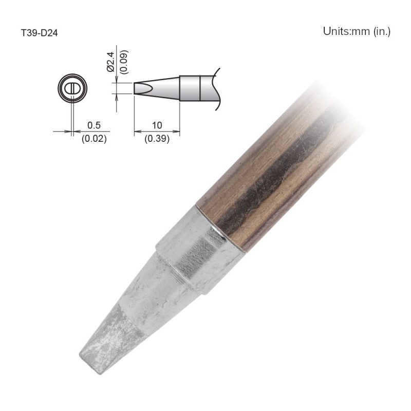 Punta de cincel Hakko T39-D24