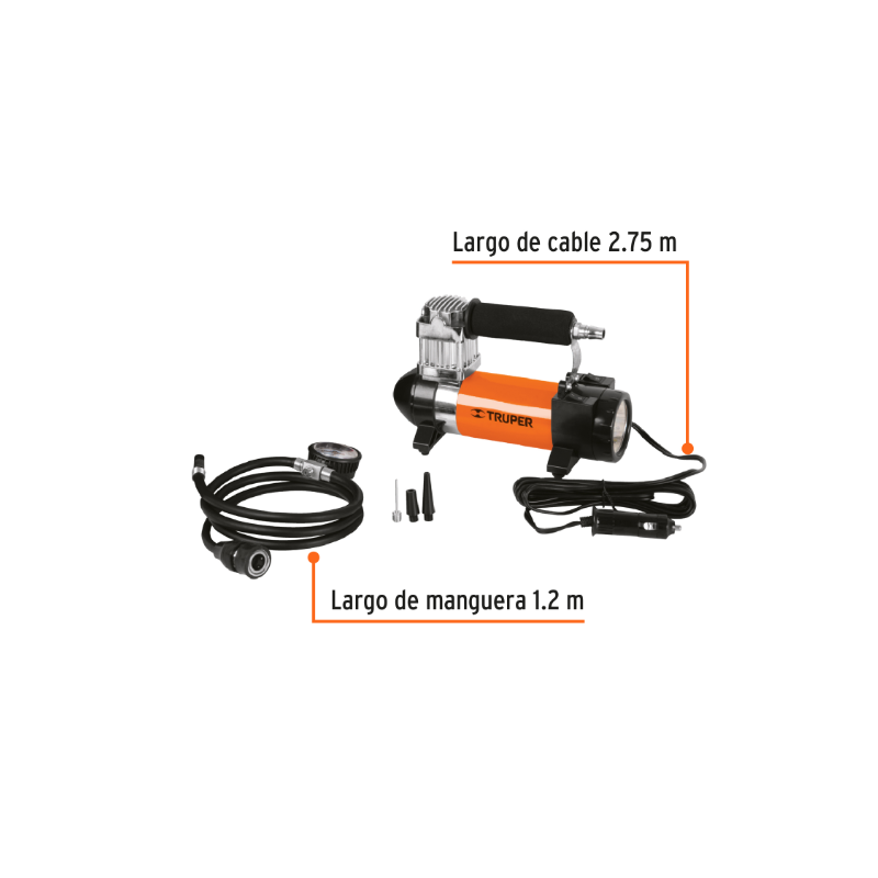 Compresor de Aire Portátil con Linterna de Led